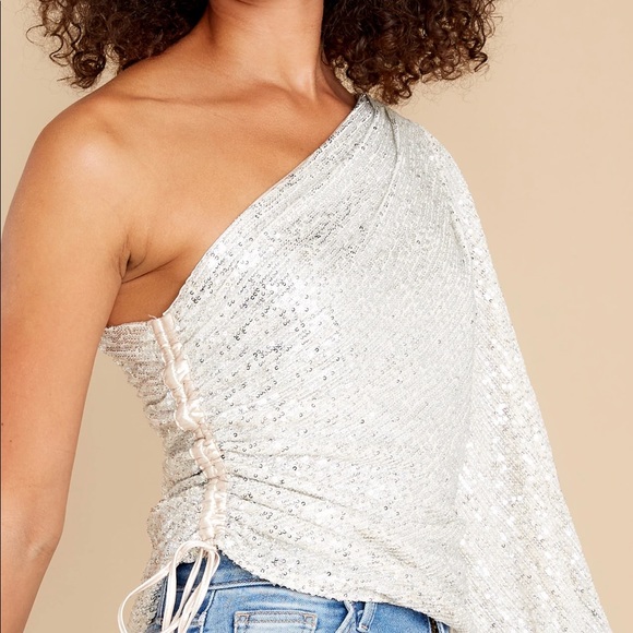 sequin top in ivory - Picture 8 of 8